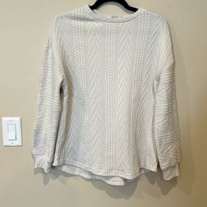 Cream long sleeve sweater- Size Small